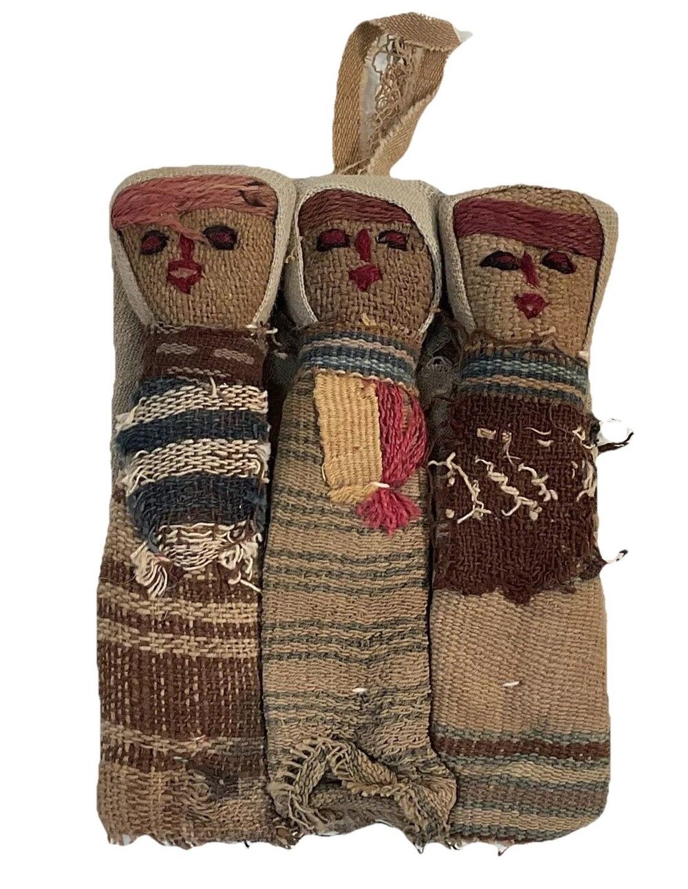Chancay-Style Peruvian Dolls Wall Decor Burial Cloth Textile Folk Art